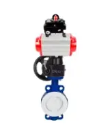 Затвор дисковый поворотный DN.ru WBV3434Pf-2W-Fb-R Ду250 Ру16 корпус - углеродистая сталь WCB, диск - углеродистая сталь WCB, футерованный PTFE, уплотнение - PTFE, с DN.ru PA-DA-130, БКВ DN.ru APL-410N EX и ручным дублером DN.ru MON3-700-T38-ISO