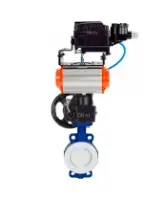 Затвор дисковый поворотный DN.ru WBV3434Pf-2W-Fb-R Ду250 Ру16 корпус - углеродистая сталь WCB, диск - углеродистая сталь WCB, футерованный PTFE, уплотнение - PTFE, с PA-DA-130, позиционером YT-1000RSN без обратной связи и ручным дублером MON3-700-T38-ISO