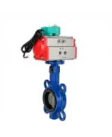 Затвор дисковый поворотный DN.ru WBV1132N-2W-Fb-H Ду40 Ру16 корпус - чугун GG25, диск - нержавеющая сталь 316L, уплотнение - NBR, с пневмоприводом PA-SA-083 и магнитным переключателем ALS200D