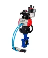 Затвор дисковый поворотный DN.ru WBV1616E-2W-Fb-H Ду125 Ру16 LUG, корпус - чугун, диск - чугун, уплотнение - EPDM, с пневмоприводом PA-DA-105, пневмораспределителем 4M320-08 AC220V, ручным дублером MON3-700-T38-ISO, БКВ APL-210N и БПВ AFC2000