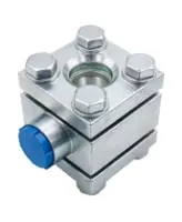 Стекло смотровое DN.ru SG2-21G-T тип В ГОСТ 21836-2021 Ду15 Ру40 двустороннее, материал - углеродистая сталь, резьбовое