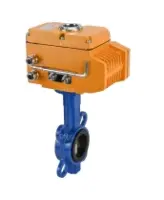 Затвор дисковый поворотный DN.ru WBV1432N-2W-Fb-H Ду100 Ру16, корпус - чугун GGG50, диск - нержавеющая сталь 316L, уплотнение - NBR, с электроприводом DN.ru QT-N-008EM-1-380VAC-У1