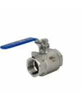 Кран шаровой DN.ru BV3232P(2pc)-FP-T-H Ду32 Ру140 полнопроходной двухходовой, нержавеющая сталь 316, внутренняя резьба, уплотнение - PTFE, ручка-рычаг