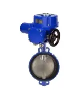 Затвор дисковый поворотный DN.ru WBV1413E-2W-Fb-ISO-R Ду500 Ру16, корпус - чугун GGG50, диск - чугун GGG40, уплотнение - EPDM, с электроприводом DN.ru QT-N-500M-O2-220VAC-У1