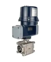 Кран шаровой DN.ru BV3232P(3pc)-FP-SW-ISO-H Ду80 Ру63 полнопроходной, корпус - нержавеющая сталь SS316, под приварку, с 1/4-оборотным электроприводом QTSA-N-014EM-O0-220VAC с пружинным возвратом