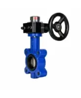 Затвор дисковый поворотный DN.ru WBV1616N-2W-Fb-H Ду80 Ру16 LUG межфланцевый, корпус - чугун QT450, диск - чугун QT450, уплотнение - NBR, с редуктором HGB RQN1-180Z