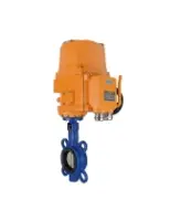 Затвор дисковый поворотный DN.ru WBV1132N-2W-Fb-H Ду125 Ру16, корпус - чугун GG25, диск - нержавеющая сталь 316L, уплотнение - NBR, с электроприводом DN.ru QT-EX-015EM-O2-220VAC-У1