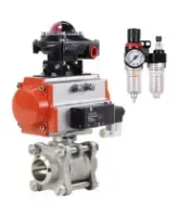 Кран шаровой DN.ru BV3232P(3pc)-FP-W-ISO-H Ду80 Ру25 полнопроходной двухходовой, корпус - нержавеющая сталь SS316, под приварку, уплотнение - PTFE, с пневмоприводом PA-SA-130, пневмораспределителем 4M310-08 220В NAMUR, БКВ APL-210N и БПВ AFC2000