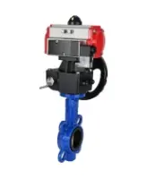 Затвор дисковый поворотный DN.ru WBV1132N-2W-Fb-H Ду125 Ру16, корпус - чугун GG25, диск - нержавеющая сталь 316L, уплотнение - NBR, с пневмоприводом PA-DA-105 двойного действия, пневмораспределителем 4M310-08 DC24V, ручным дублером MON3-700-T38-ISO