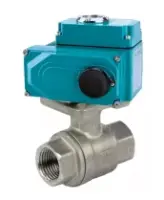 Кран шаровой DN.ru BV3232P(2pc)-FP-T-ISO-H Ду25 Ру63 полнопроходной, внутренняя резьба, корпус - нержавеющая сталь SS316, уплотнение - PTFE, с 1/4-оборотным электроприводом QT-N-003EM-O1-24VDC-У1 24В HARK