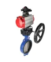 Затвор дисковый поворотный DN.ru WBV1413E-2W-Fb-H Ду300 Ру16, корпус - чугун GGG50, диск - чугун GGG40, EPDM, с пневмоприводом PA-DA-140 двойного действия, пневмораспределителем 4M310-08 AC220V, БКВ APL-210N, ручным дублером MON4-1200-T54-ISO