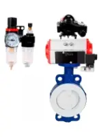 Затвор дисковый поворотный DN.ru WBV3434Pf-2W-Fb-R Ду250 Ру16 корпус - углеродистая сталь WCB, диск - углеродистая сталь WCB, футерованный PTFE, уплотнение - PTFE, с пн/приводом PA-DA-130, пн/распределителем 4M310-08 AC220V, БКВ APL-210N и БПВ AFC2000