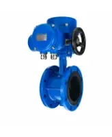 Затвор дисковый поворотный DN.ru WBV1331E-2W-F-H Ду125 Ру16 фланцевый, корпус - чугун GGG40, диск - нержавеющая сталь 304, уплотнение - EPDM, с электроприводом QT-N-030M-O2-220VAC-У1 с моментной муфтой 220В