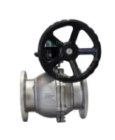 Кран шаровой DN.ru BV3232P(2pc)-FP-F-ISO-H Ду50 Ру40 полнопроходной двухходовой, нержавеющая сталь, фланцевый, уплотнение - PTFE, с ISO-фланцем и редуктором DN.ru HGB RQN1-180Z с индикатором положения