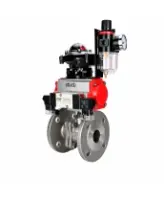 Кран шаровой DN.ru BV3232P(2pc)-FP-F-ISO-H Ду150 Ру16, 24х24, полнопроходной фланцевый, корпус - нержавеющая сталь SS316, уплотнение - PTFE, с пневмоприводом PA-DA-140, пневмораспределителем 4M320-08 AC220V, БКВ APL-210N и БПВ AFC2000