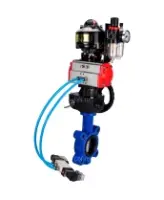 Затвор дисковый поворотный DN.ru WBV1631E-2W-Fb-H Ду125 Ру16 LUG, корпус - чугун, диск - сталь 304, уплотнение - EPDM, с пневмоприводом PA-DA-105, пневмораспределителем 4M320-08 AC220V, ручным дублером MON3-700-T38-ISO, БКВ APL-510N EX и БПВ AFC2000