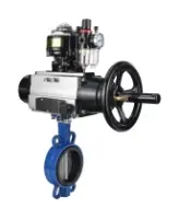 Затвор дисковый поворотный DN.ru WBV1132N-2W-Fb-H Ду125 Ру16, корпус - чугун GG25, диск - нержавеющая сталь 316L, уплотнение - NBR, с пневмоприводом PA-DA-105-1, пневмораспределителем 4M310-08 AC220V, БКВ APL-510N EX, БПВ AFC2000