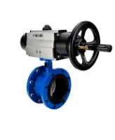 Затвор дисковый поворотный DN.ru WBV1331E-2W-F-H Ду50 Ру16 фланцевый, корпус - чугун GGG40, диск - нержавеющая сталь 304, уплотнение - EPDM, с пневмоприводом DN.ru PA-DA-105-1