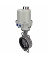Затвор дисковый поворотный DN.ru WBV3131E-2W-Fb Ду50 Ру16, корпус - нержавеющая сталь 304, диск - нержавеющая сталь 304, уплотнение - EPDM, с электроприводом ГЗ-ОФ-45/11-К 220В
