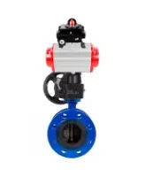 Затвор дисковый поворотный DN.ru WBV1331E-2W-F-H Ду200 Ру16 фланцевый, корпус - чугун GGG40, диск - нержавеющая сталь 304, уплотнение - EPDM, с пневмоприводом DN.ru PA-DA-140, БКВ DN.ru APL-410N EX и ручным дублером DN.ru MON4-1200-T54-ISO