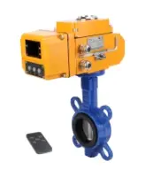 Затвор дисковый поворотный DN.ru WBV1132N-2W-Fb-H Ду200 Ру16 межфланцевый, корпус - чугун GG25, диск - нержавеющая сталь 316L, уплотнение - NBR, с электроприводом DN.ru QT-N-030EM-B1-220VAC-У1 HARK