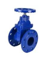 Задвижка клиновая 30ч39р (аналог МЗВ) DN.ru GVWN1414E-2W-F-S blue Ду125 Ру10/16 фланцевая, корпус - чугун GGG50, уплотнение - EPDM, со штурвалом и невыдвижным штоком, цвет - синий