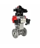 Кран шаровой DN.ru BV3131P(3pc)-FP-F-ISO-H Ду100 Ру16 полнопроходной, фланцевый, корпус - нержавеющая сталь 304, PTFE, 22х22, WDVF, с пневмоприводом PA-DA-105, пневмораспределителем 4M320-08 AC220V и БКВ APL-210N