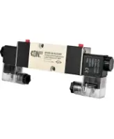 Пневмораспределитель DN.ru 4M320-08 AC220V 1/4″ бистабильный, пятиканальный, с двусторонним ЭМУ для четвертьоборотных пневмоприводов (на корпус)