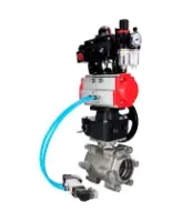 Кран шаровой DN.ru BV3232P(3pc)-FP-SW-ISO-H Ду80 Ру63 полнопроходной, корпус - нержавеющая сталь SS316, под приварку, с пневмоприводом PA-DA-105, пневмораспределителем 4V320-08 AC220V, БКВ APL-410N EX, ручным дублером MON2-450-T28-ISO, БПВ AFC2000