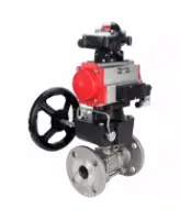 Кран шаровой DN.ru BV3131P(3pc)-FP-F-ISO-H Ду100 Ру16 полнопроходной трехсоставной, фланцевый, нерж.сталь 304, PTFE, 22х22, F10, WDVF, с пн/приводом  PA-DA-105, пн/распределит 4V320-08 AC220V, БКВ APL-210N, ручн.дублер MON3-700-T38-ISO и БПВ AFC2000