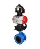 Затвор дисковый поворотный DN.ru WBV1313E-2W-F-H Ду100 Ру16 фланцевый, корпус - чугун GGG40, диск - чугун GGG40, уплотнение - EPDM, с пневмоприводом DN.ru PA-DA-105, БКВ DN.ru APL-510N EX и ручным дублером DN.ru MON1-250-T26-ISO
