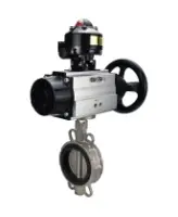 Затвор дисковый поворотный DN.ru WBV3131E-2W-Fb-H Ду150 Ру16 межфланцевый, корпус - нержавеющая сталь 304, диск - нержавеющая сталь 304, уплотнение - EPDM, с пневмоприводом PA-DA-105-1 и БКВ APL-510N EX