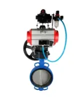 Затвор дисковый поворотный DN.ru WBV1413E-2W-Fb-H Ду300 Ру16, корпус - чугун GGG50, диск - чугун GGG40, EPDM, с пневмоприводом PA-DA-140, пневмораспределителем 4M310-08 AC220V, БКВ APL-410N EX, ручным дублером MON4-1200-T54-ISO, БПВ AFC2000