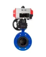 Затвор дисковый поворотный DN.ru WBV1331E-2W-F-H Ду200 Ру16 фланцевый, корпус - чугун GGG40, диск - нержавеющая сталь 304, EPDM, с пневмоприводом DN.ru PA-DA-140, пневмораспределителем DN.ru 4M310-08 AC220V и ручным дублером DN.ru MON4-1200-T54-ISO
