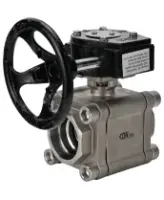 Кран шаровой DN.ru BV3232P(3pc)-FP-SW-ISO-H Ду80 Ру63 полнопроходной, корпус - нержавеющая сталь SS316, под приварку, с редуктором RDN RQN4-500Z-T30