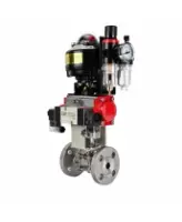 Кран шаровой DN.ru BV3131P(3pc)-FP-F-ISO-H Ду100 Ру16 полнопроходной, фланцевый, корпус - нержавеющая сталь 304, PTFE, 22х22, WDVF, с пневмоприводом PA-DA-105, пневмораспределителем 4M320-08 AC220V, БКВ APL-510N EX и БПВ AFC2000