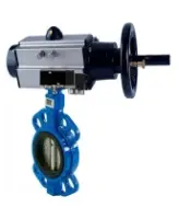 Затвор дисковый поворотный DN.ru WBV1132N-2W-Fb-H Ду125 Ру16, корпус - чугун GG25, диск - нержавеющая сталь 316L, уплотнение - NBR, с пневмоприводом PA-DA-105-1 и пневмораспределителем 4M320-08 AC220V