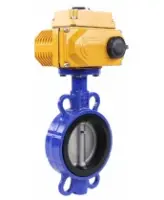 Затвор дисковый поворотный DN.ru WBV1432E-2W-Fb-H Ду100 Ру16, корпус - чугун GGG50, диск - нержавеющая сталь 316L, уплотнение - EPDM, с электроприводом DN.ru QT-N-008EM-A1-220VAC-У1 220В (4-20мА) HARK