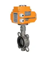 Затвор дисковый поворотный DN.ru WBV3131V-2W-Fb-H Ду100 Ру16 межфланцевый, корпус - нержавеющая сталь 304, диск - нержавеющая сталь 304, уплотнение - VITON, с электроприводом QT-N-010EM-O1-220VAC-У1 220В HARK