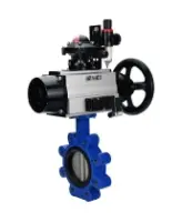 Затвор дисковый поворотный DN.ru WBV1631E-2W-Fb-H Ду125 Ру16 LUG корпус - чугун QT450, диск - нержавеющая сталь 304, уплотнение - EPDM, с пневмоприводом DN.ru PA-DA-105-1, пневмораспределителем 4M310-08 AC220V, БКВ APL-210N и БПВ AFC2000