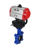 Затвор дисковый поворотный DN.ru WBV1616E-2W-Fb-H Ду125 Ру16 LUG корпус - чугун QT450, диск - чугун QT450, уплотнение - EPDM, с пневмоприводом DN.ru PA-DA-105 и редуктором MON3-700-T38-ISO