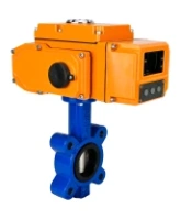 Затвор дисковый поворотный DN.ru WBV1616E-2W-Fb-H Ду100 Ру16 LUG корпус - чугун QT450, диск - чугун QT450, уплотнение - EPDM, межфланцевый, с электроприводом DN.ru QT-N-010EM-B1-220VAC-У1 HARK