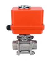 Кран шаровой DN.ru BV3232P(3pc)-FP-W-ISO-H WDVF Ду25 Ру63 полнопроходной, трехсоставной, корпус - нержавеющая сталь 316, уплотнение - PTFE, под приварку, с 1/4-оборотным электроприводом DN.ru QT-N-003EM-O1-220VAC-У1 MINI