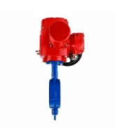 Затвор дисковый поворотный DN.ru WBV3432V-2W-Fb-H Ду80 Ру16, корпус - углеродистая сталь WCB, диск - нержавеющая сталь 316L, уплотнение - VITON, с электроприводом QT-EX-005M-O2-220VAC-У1