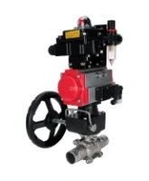 Кран шаровой DN.ru BV3232P(3pc)-FP-W-ISO-H LONG Ду125 Ру16 полнопроход., корпус - нерж.сталь 316, уплотнение - PTFE, под приварку, пн.привод PA-DA-130, пн.распределитель 4M310-08 AC220V, ручной дублер MON3-700-T38-ISO, БКВ APL-410N EX и БПВ AFC2000