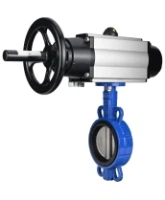 Затвор дисковый поворотный DN.ru WBV1132N-2W-Fb-H Ду125 Ру16, корпус - чугун GG25, диск - нержавеющая сталь 316L, уплотнение - NBR, с пневмоприводом DN.ru PA-DA-105-1 двойного действия, пневмораспределителем 4M310-08 AC220V