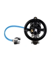 Кран шаровой DN.ru BV3232P(3pc)-FP-W-ISO-H LONG Ду80 Ру25, полнопроходной, трехсоставной, нержавеющая сталь 316, уплотнение - PTFE, под приварку, с пневмоприводом PA-DA-105-1, с пневмораспределителем 4V320-08 AC220V