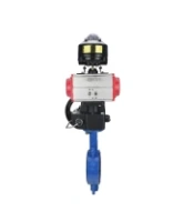 Затвор дисковый поворотный DN.ru WBV1432N-2W-Fb-H Ду125 Ру16, корпус - чугун GGG50, диск - нержавеющая сталь 316L, уплотнение - NBR, с пневмоприводом DN.ru PA-DA-105 двойного действия, с БКВ APL-510N EX, с ручным дублером MON3-700-T38-ISO