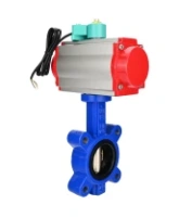 Затвор дисковый поворотный DN.ru WBV1616E-2W-Fb-H Ду50 Ру16 LUG межфланцевый, корпус - чугун QT450, диск - чугун QT450, уплотнение - EPDM, с пневмоприводом PA-SA-083, пневмораспределителем 4M310-08 220В NAMUR и магнитным переключателем ALS200D