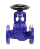 Клапан запорный сильфонный DN.ru VSO1121M-F-S Ду40 Ру16, фланцевый, корпус - чугун GG25, уплотнение - металл, управление - штурвал